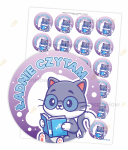 NAKLEJKI POCHWAŁY - ŁADNIE CZYTAM (24 szt., 40mm) 