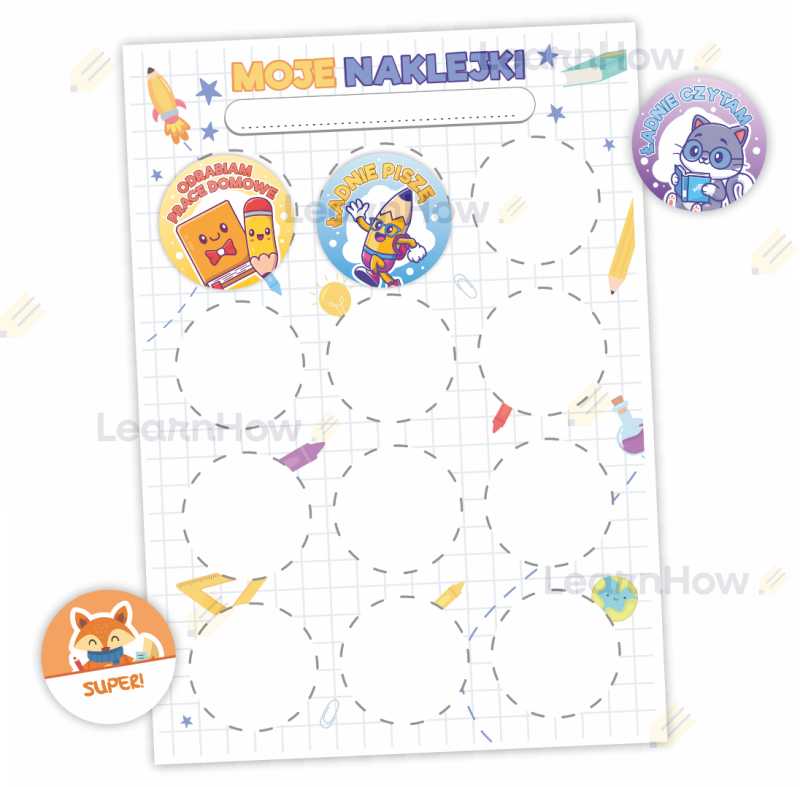 Karta na naklejki pochwały, zeszyt, karta motywacyjna na naklejki dla dzieci.png