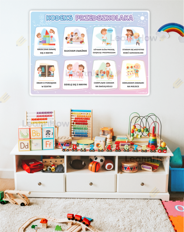 Kodeks przedszkolaka pokój dziecięcy - kodeks przedszkolaka plakat do klasy w przedszkolu.png
