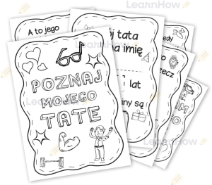 KOLOROWANKA KSIĄŻKA DLA TATY - POZNAJ MOJEGO TATĘ