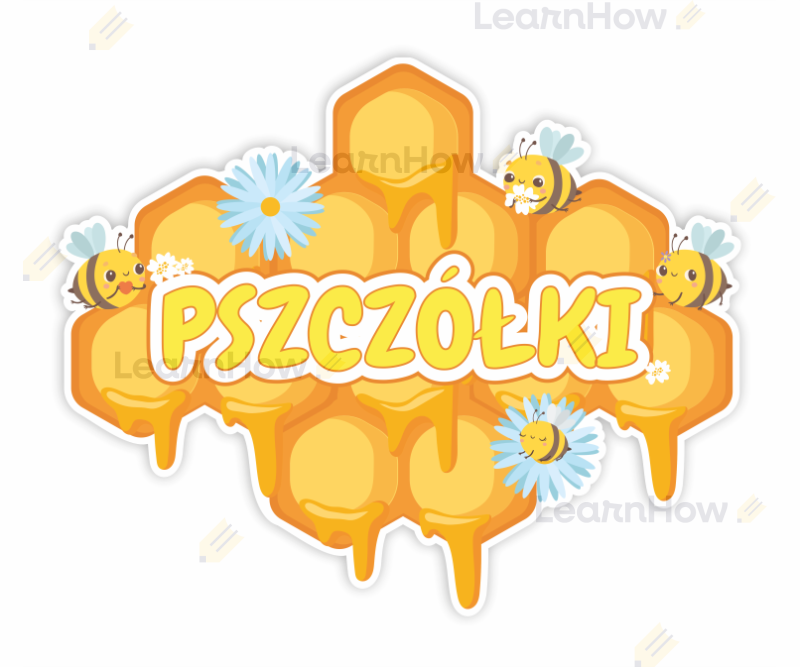 Tabliczka grupy przedszkolne - dekoracyjne tabliczki - dekoracja na drzwi - pszczółki.png
