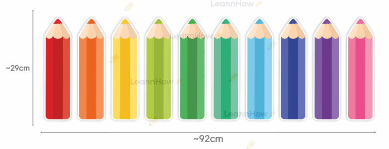 Dekoracja kredki mniejsze - duży zestaw kolorwych kredek - dużo kredek.png