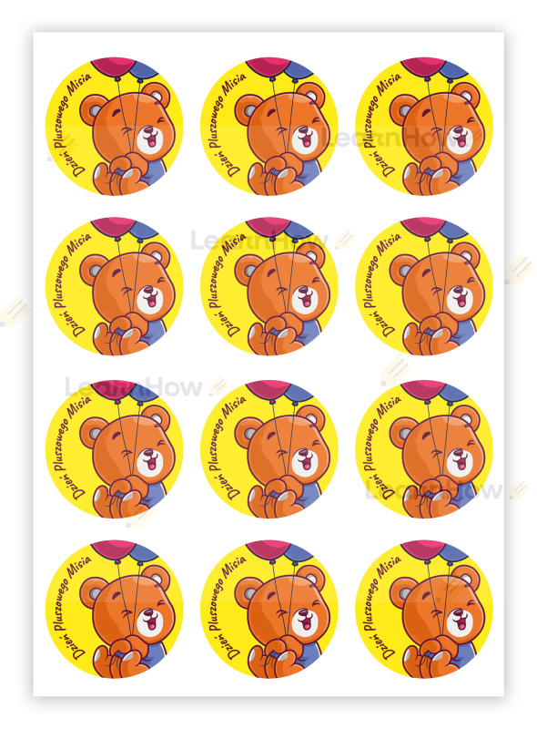 Naklejki - dzień pluszowego misia w przedszkolu szkole, naklejki do przedszkola.png