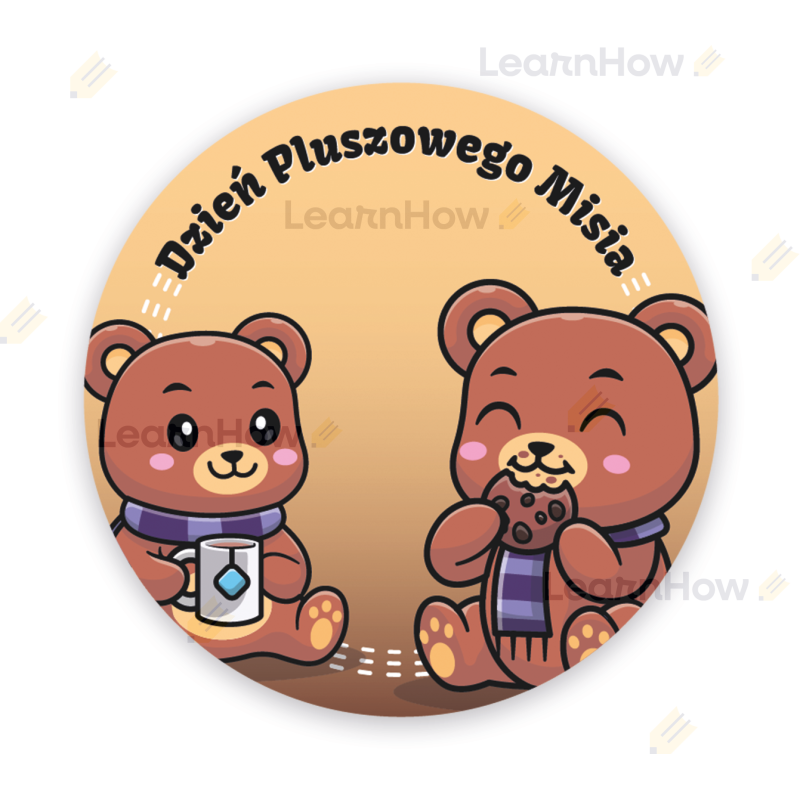Naklejka dzień pluszowego misia, pluszowe misie dla dzieci.png