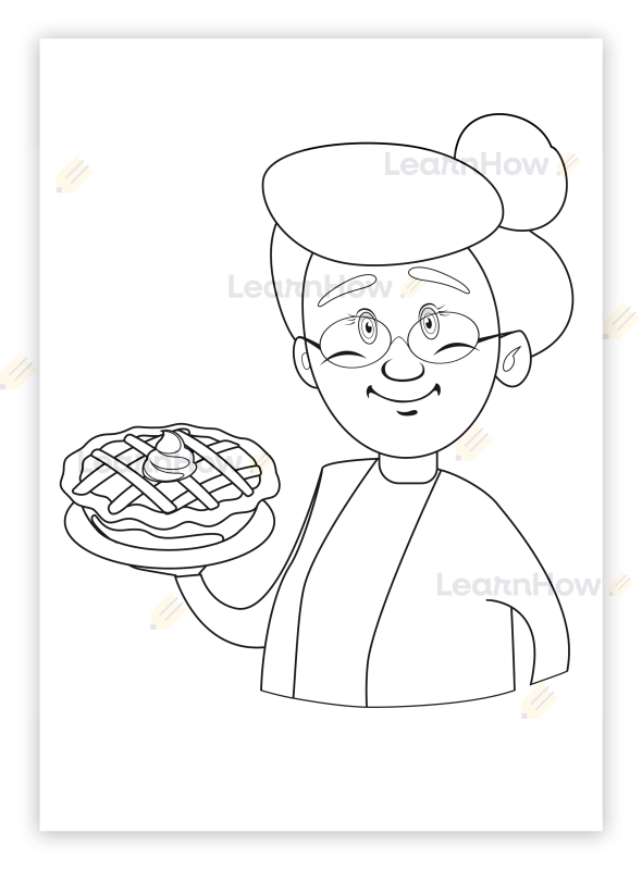 kolorowanka dzień babci i dziadka, dzień babci babcia.png