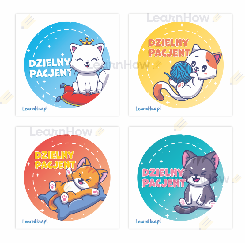 Naklejki dzielny pacjent, dzielny pacjent kotki - naklejki z kotkami, dzielny pacjent.png