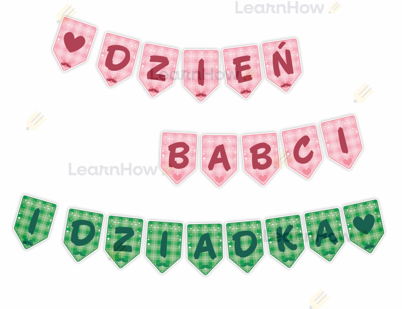 Dzień babci i dziadka duża girlanda dekoracyjna, ozdoby babcia dziadek.png