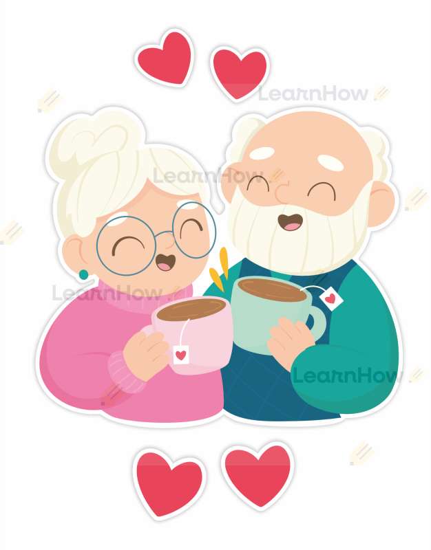 Dzień babci i dziadka, dziadkowie dekoracja z okazji dnia babci i dziadka duża.png