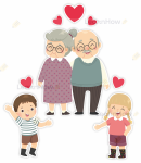 DUŻE OZDOBY OKIENNE - DZIEŃ BABCI I DZIADKA - WNUKI