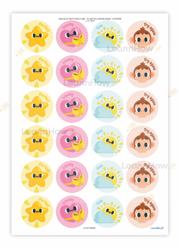 Naklejki angielskie - motywacyjne naklejki po angielsku - Naklejki emoji - oceny.png