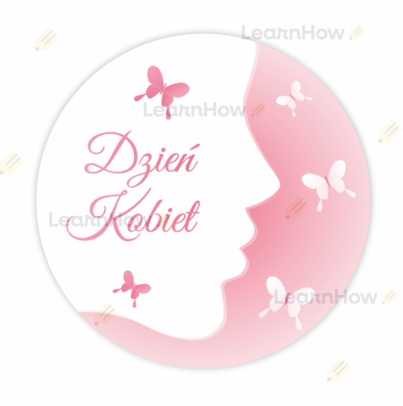Dzień Kobiet - naklejki różowe na dzień kobiet eleganckie.png