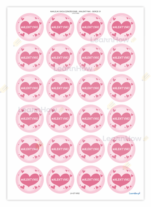 Walentynki serca - Naklejka walentynkowa - naklejki na walentynki.png