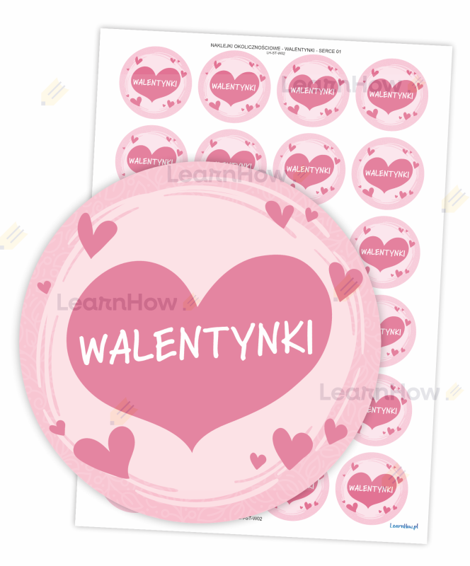 Serce na walentynki, naklejki walentynkowe serce.png
