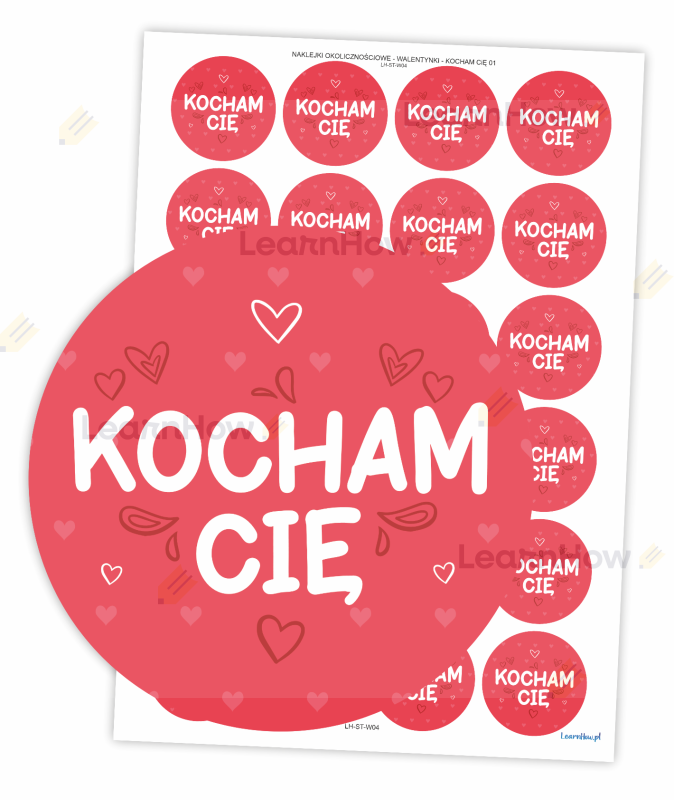 Naklejki KOcham cię - naklejki na walentynki - serduszka - miłość napis kocham cię.png