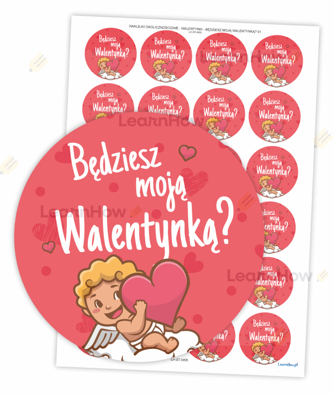 Walentynka, naklejki na kartki walentynkowe, będziesz moją walentynka.png