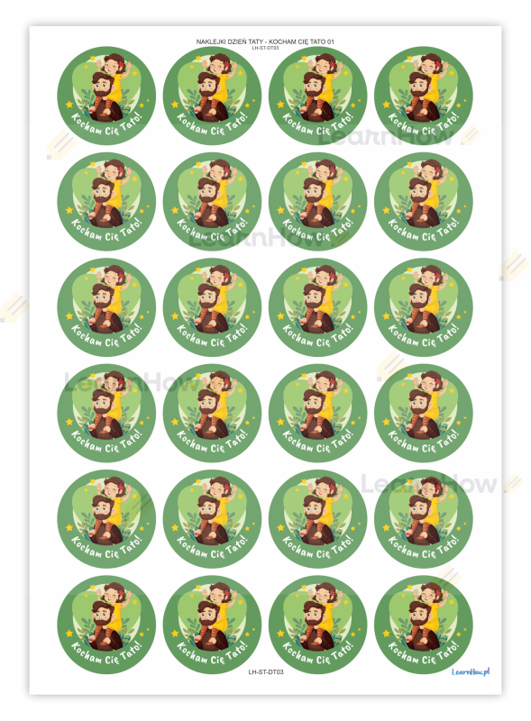 kocham cię tato! Dzień ojca, naklejki szkolne dla taty, naklejki przedszkolne dla taty.png
