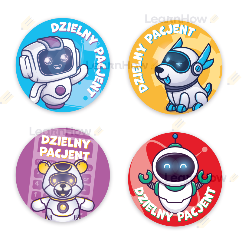 Miś robot naklejki dzielny pacjent roboty pies robot.png