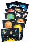 PLANSZE EDUKACYJNE - KOSMOS  (zestaw 11 kart)