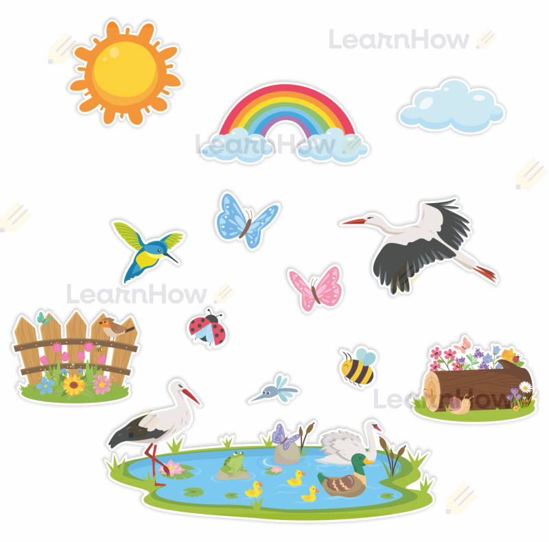 Duży krajobraz na wiosnę - dekoracje na wiosnę, wiosenne ozdoby do szkoły przedszkola na okno.png