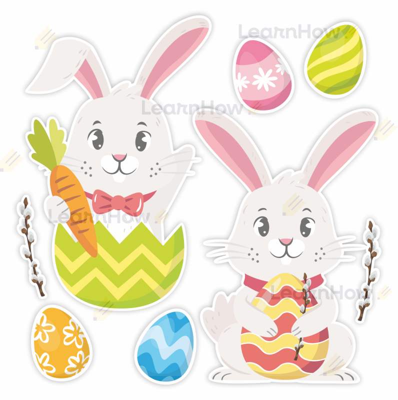 Zające wielkanocne - zające wielkanocne na okno - dekoracja wielkanocna-1.png