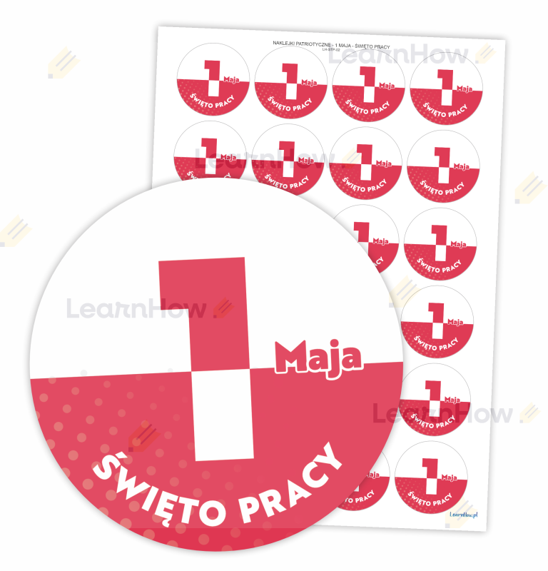 Naklejki patriotyczne 1 maja - święto pracy.png