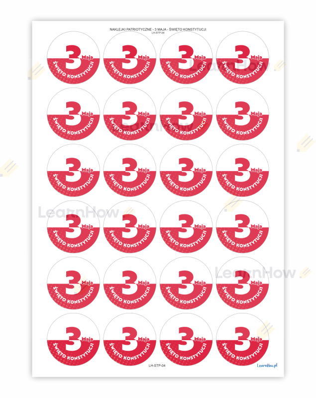 Naklejki patriotyczne święta majowe - święto konstytucji - 3 maja.png