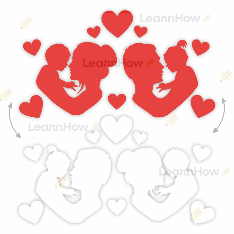 Dzień mamy i taty - dekoracja wiele wariantów - biały i czerwony - mama tata - a3.png