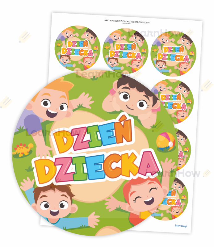 dzień dziecka - duże naklejki z napisem do szkoły przedszkola z okazji dnia dziecka.png