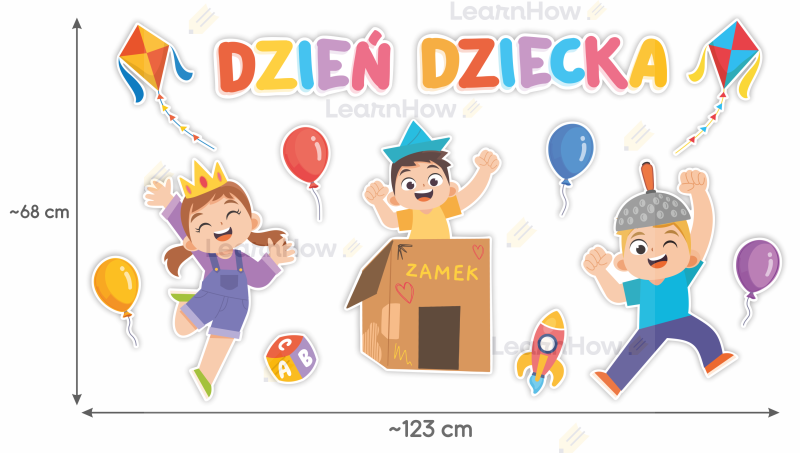 Dzień dziecka dekoracja szkolna przedszkolna - dekoracja do żłobka - dekoracje na dzień dziecka.png