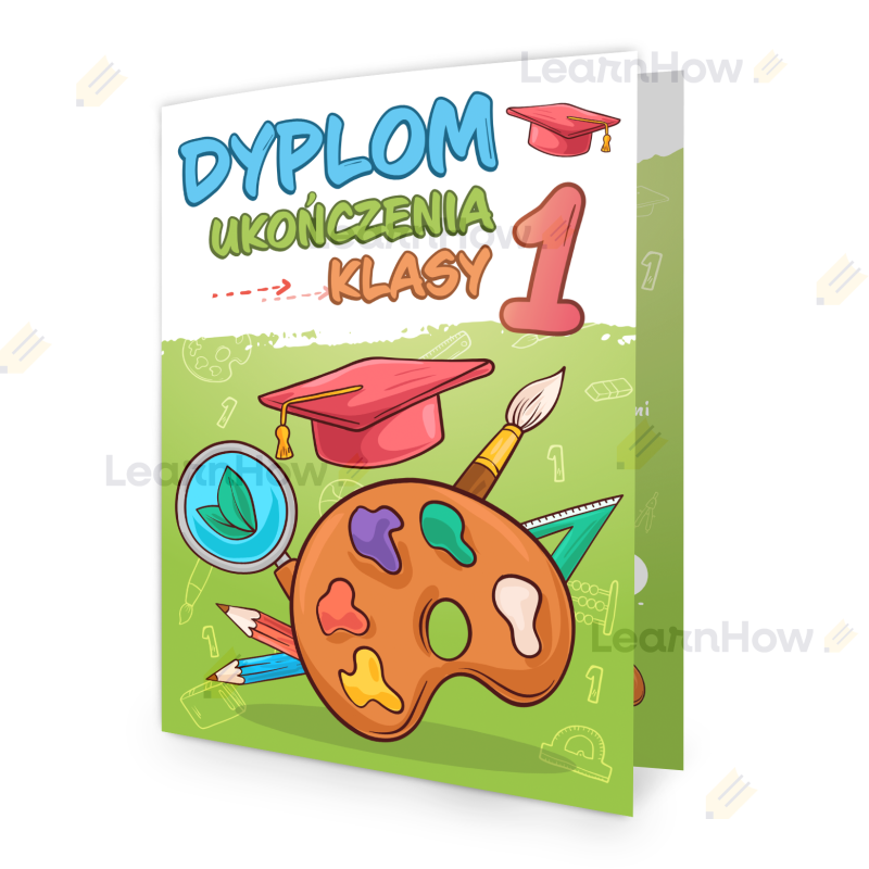 Dyplom składany - ukończenie klasy pierwszej - koniec roku szkolnego.png