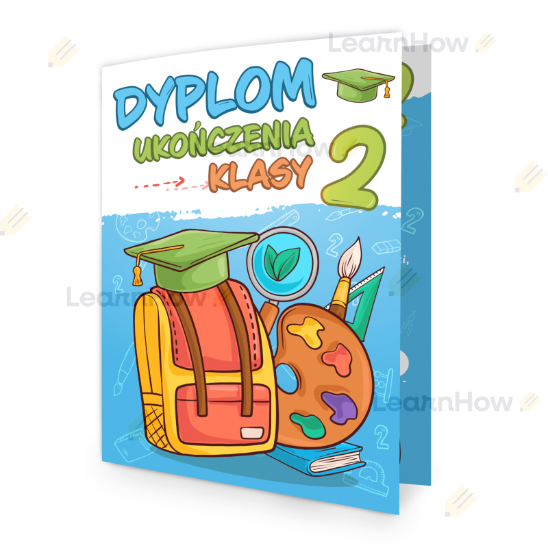Dyplom składany - ukończenie klasy drugiej - koniec roku szkolnego.png
