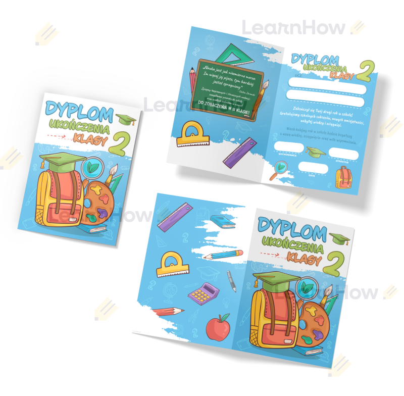 Dymplom składany A4 - dyplom ukończenia klasy 2 A4.png