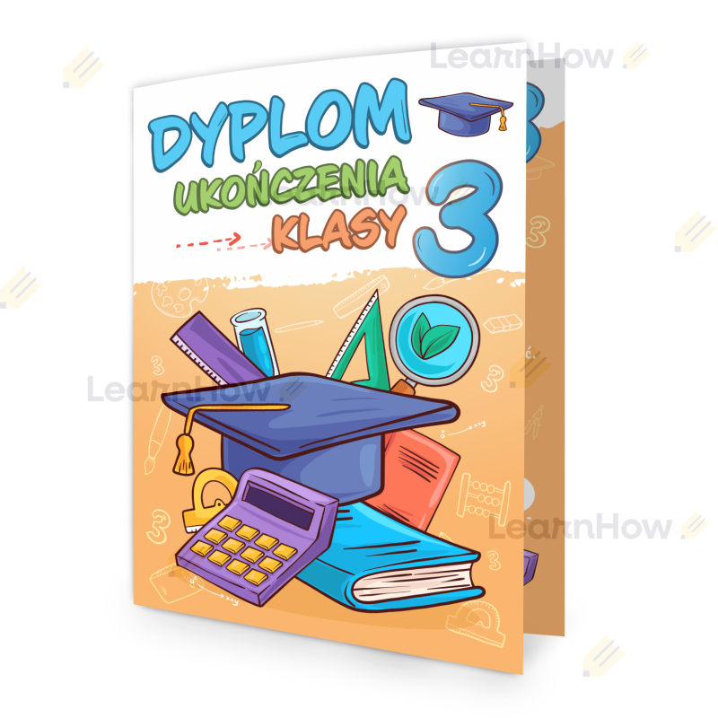 Dyplom składany - ukończenie klasy trzeciej - koniec roku szkolnego.png