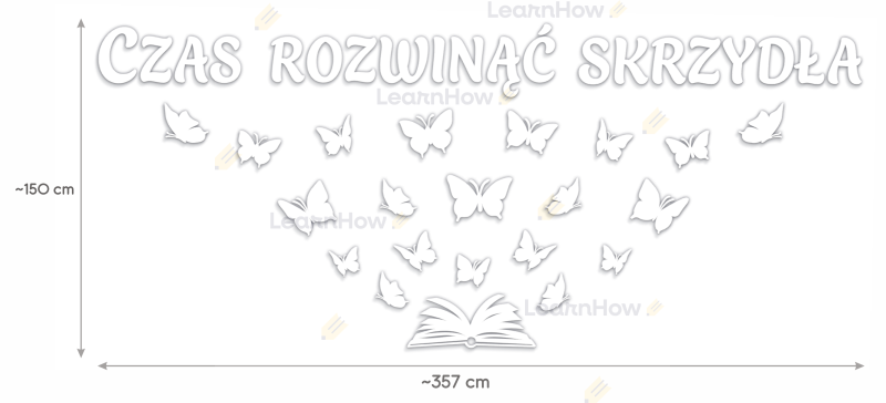 Czas rozwinąć skrzydła - zakończenie roku szkolnego w szkole przedszkolu żłobku - dla dzieci duża ozdoba.png