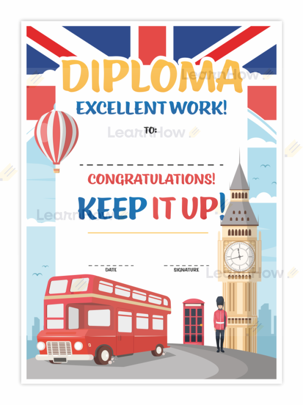 Dyplom w języku angielskim pionowy - dyplom za nauką angielskiego - konkurs angielski.png