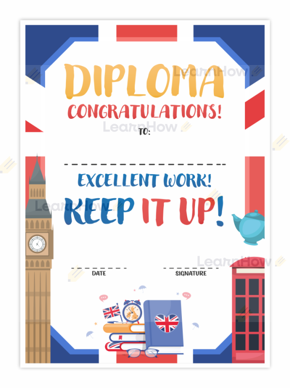 Dyplom w języku angielskim pionowy - dyplom za naukę angielskiego - konkurs angielski - kurs angielskiego dla dzieci.png