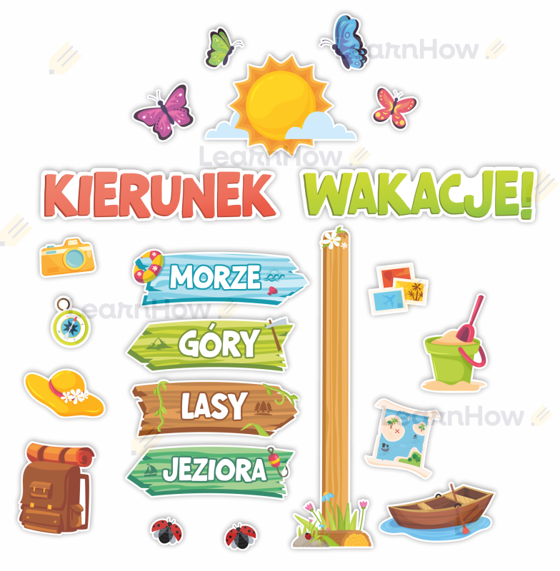 KIERUNEK WAKACJE! dekoracja szkolna przedszkolna do żłobka - duża koncepcja.png