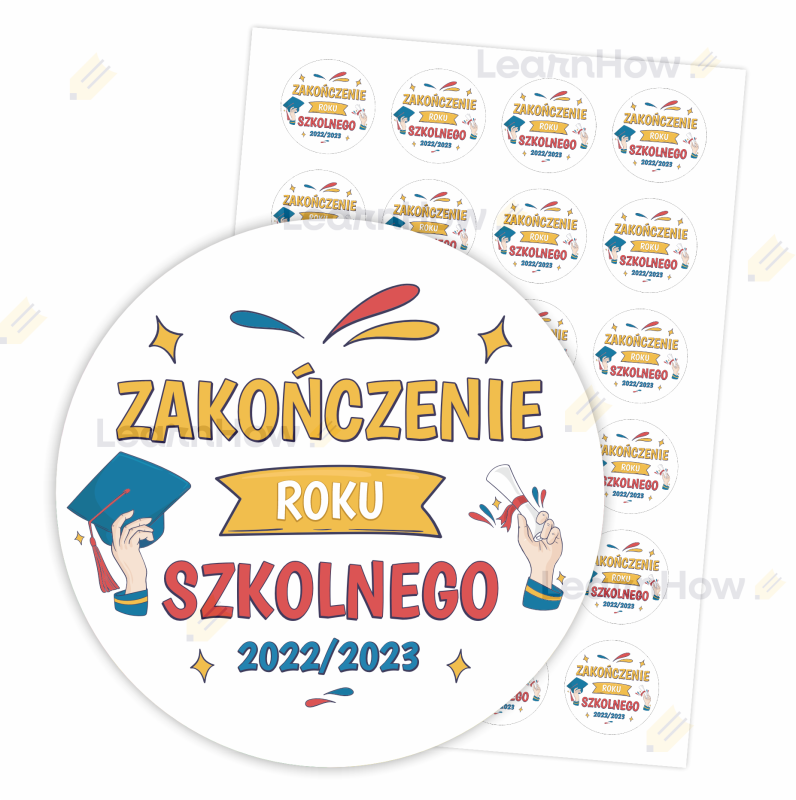 Zakończenie roku szkolnego naklejki - zakończenie roku szkolnego, koniec roku szkolnego.png