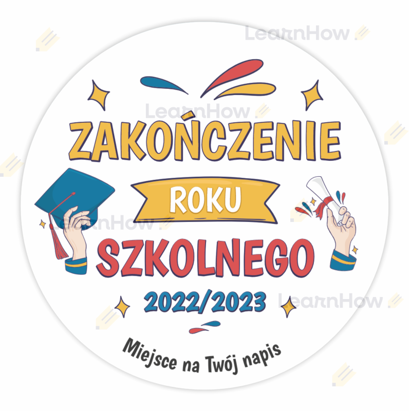 Zakończenie roku szkolnego dekoracja absolwent szkoły zakończenie roku.png