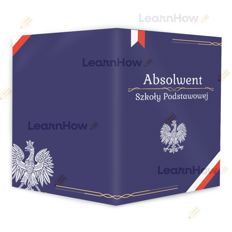 Teczka absolwenta z cytatem - dwustronna teczka dla absolwenta z orłem i polską flagą.png