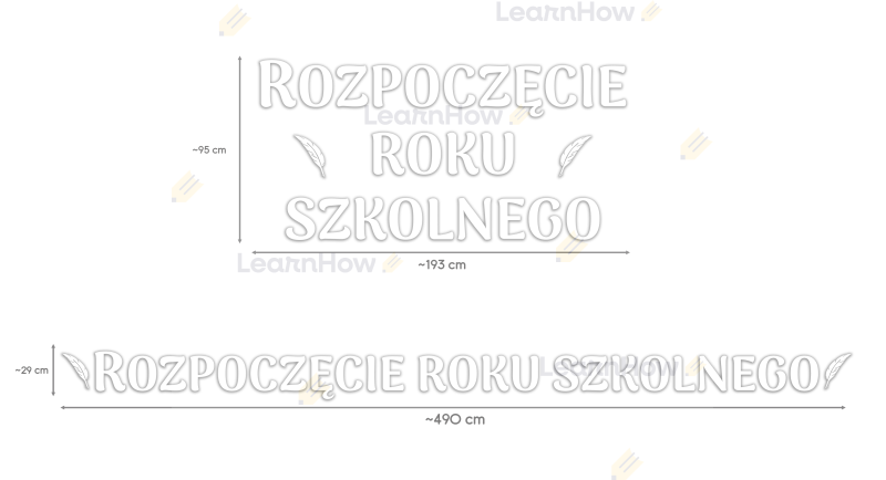 Dekoracja rozpoczęcie roku - duża biała ozdoba - dekoracja napis XL rozpoczęcie roku szkolnego.png