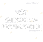 DEKORACJA SZKOLNA  - WITAJCIE W PRZEDSZKOLU  - DUŻA XXL 