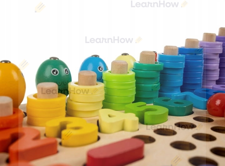 Drewnina układanka dla dzieci duży zestaw mozaika koraliki rybki.jpg