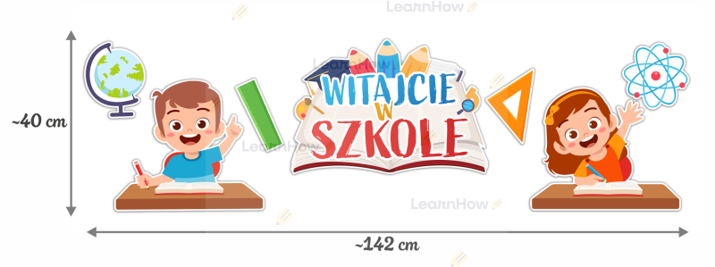 Witajcie w szkole - dekoracja duże dzieci rozpoczęcie roku szkolnego dekoracje szkolne.png