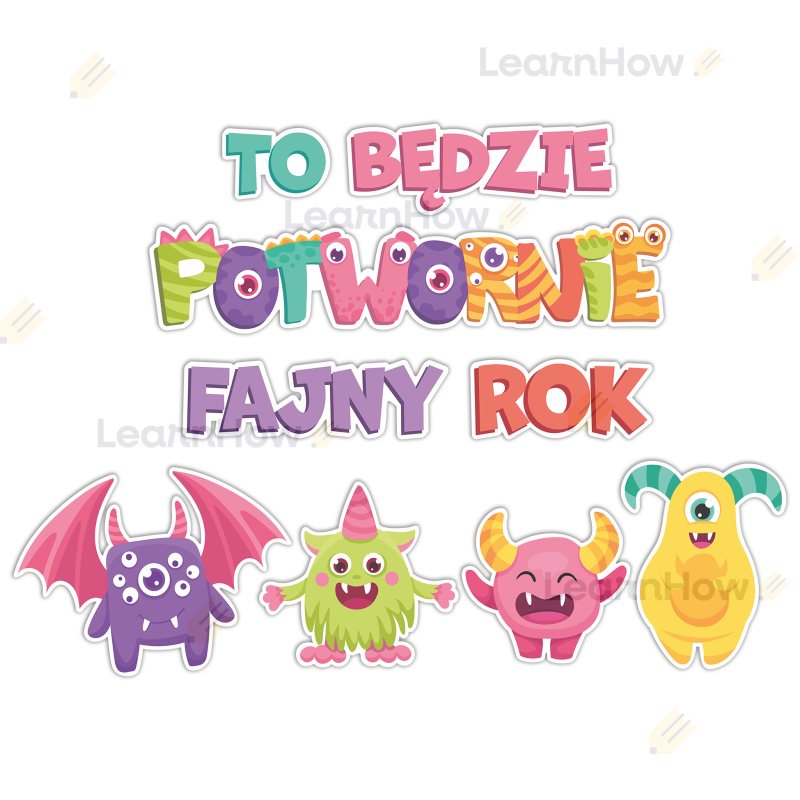 To będzie potwornie fajny rok - rozpoczęcie roku szkolnego dekoracja duża.png