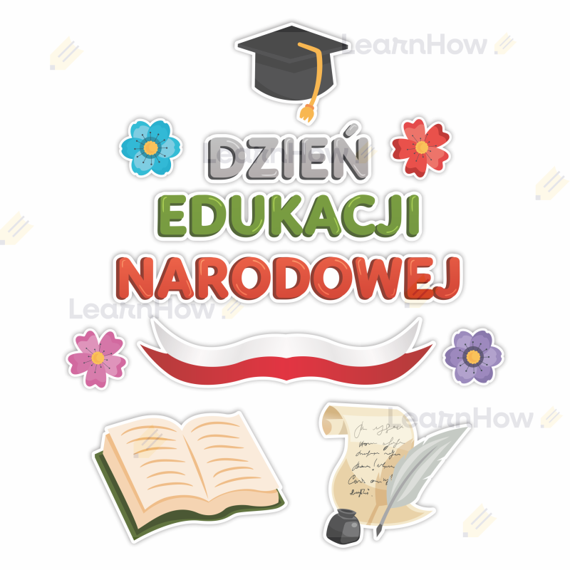 Dzień edukacji narodowej - duża dekoracja napis zestaw.png