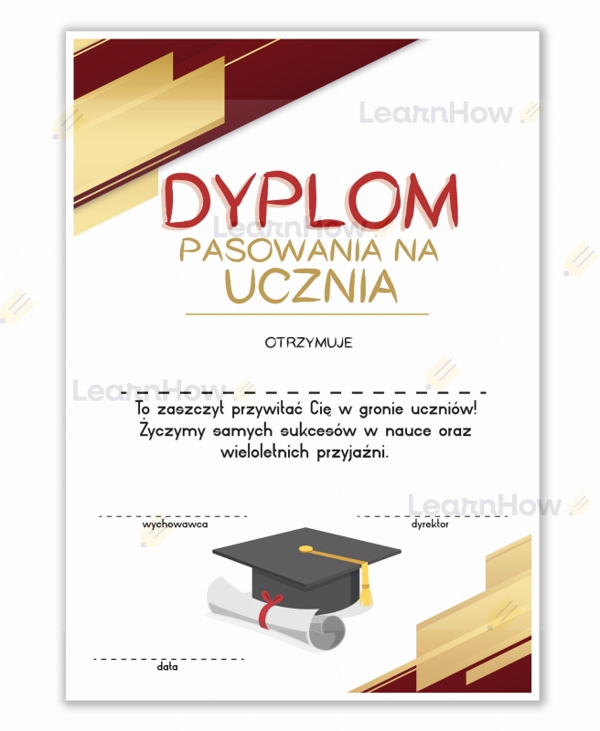 Dyplom pasowania na ucznia -biret.jpg