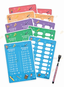 PLANSZE EDUKACYJNE - TABLICZKA MNOŻENIA + SUCHOŚCIERALNY PISAK