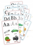PLANSZE EDUKACYJNE - ALFABET MAŁY A5 (zestaw 23 kart)