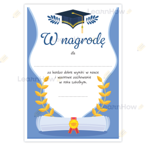 WKŁADKA DO KSIĄŻKI - W NAGRODĘ - BIRET